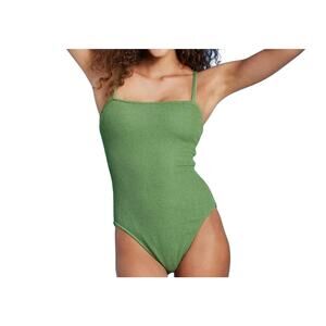 Shade & Shore Womens Textured Adjustable Straps One Piece Swimsuit Size L NWOT